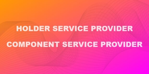 Text: Holder service provider
Component service provider