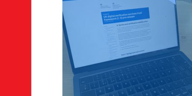 Image of laptop showing the trust framework.